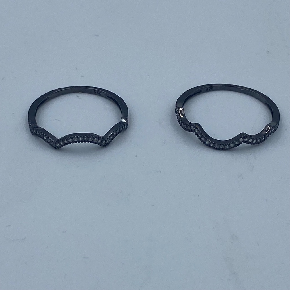 925 silver stackable Charmed Aroma rings size 9 - Picture 4 of 7